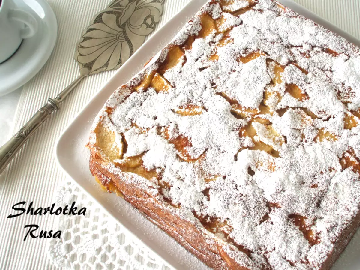 Receta Sharlokta rusa de manzana