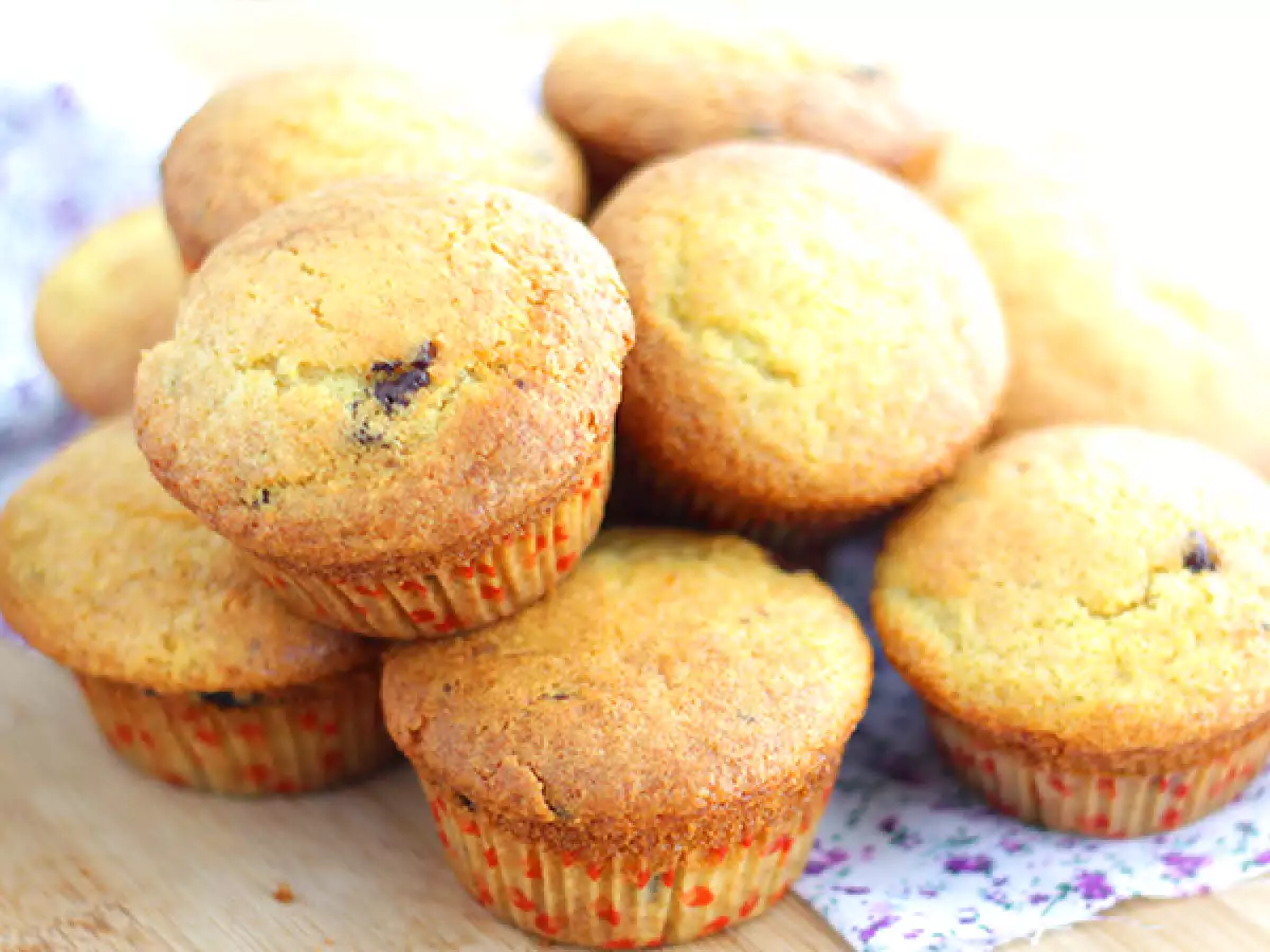 Receta Muffins con pepitas de chocolate negro