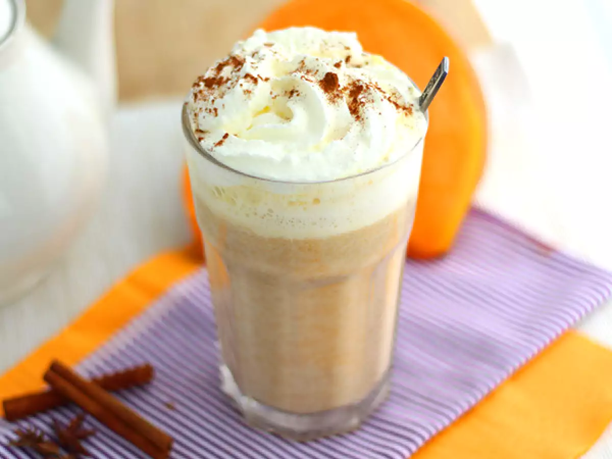 Receta Pumpkin spice latte, café con leche y calabaza