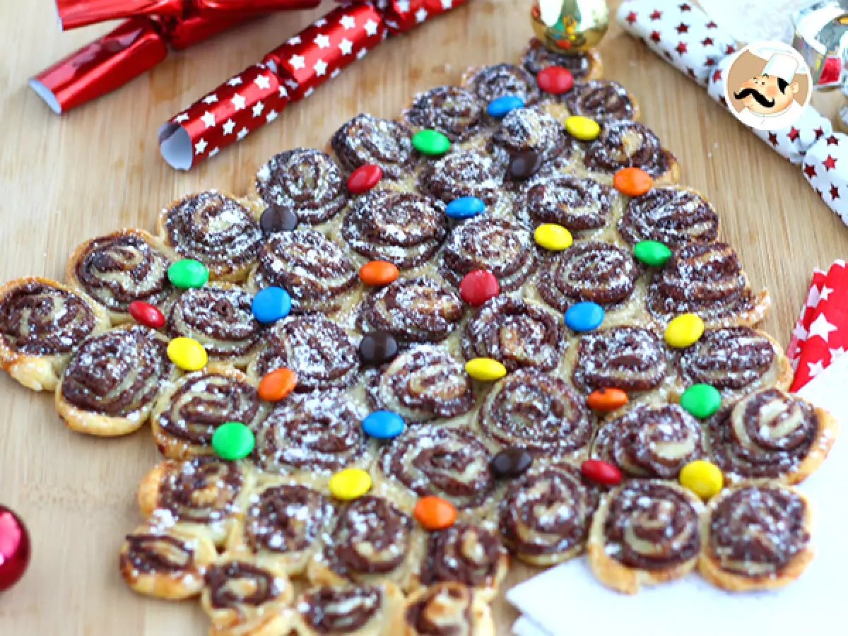 Receta Árbol de navidad de nutella