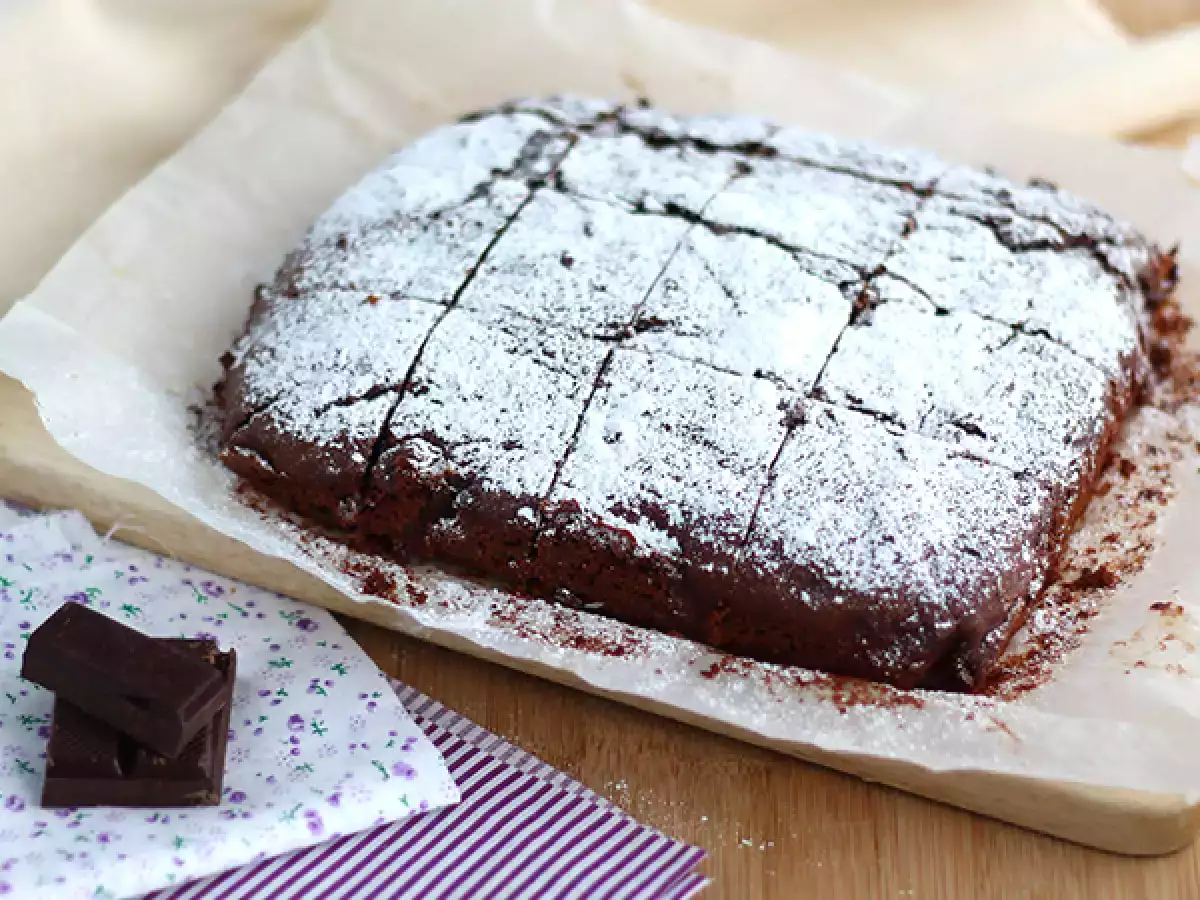 Receta Brownie vegano, sin huevo, sin lactosa