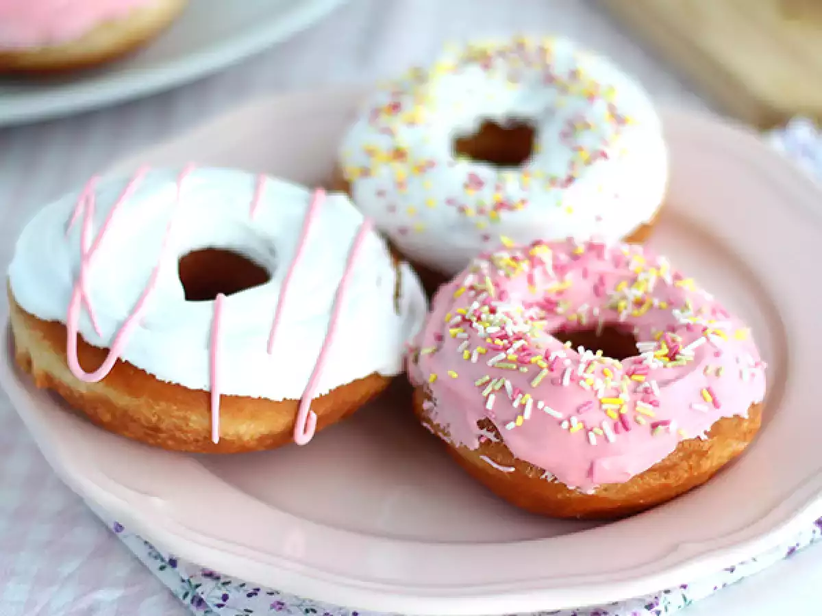 Receta Donuts americanos con glaseado