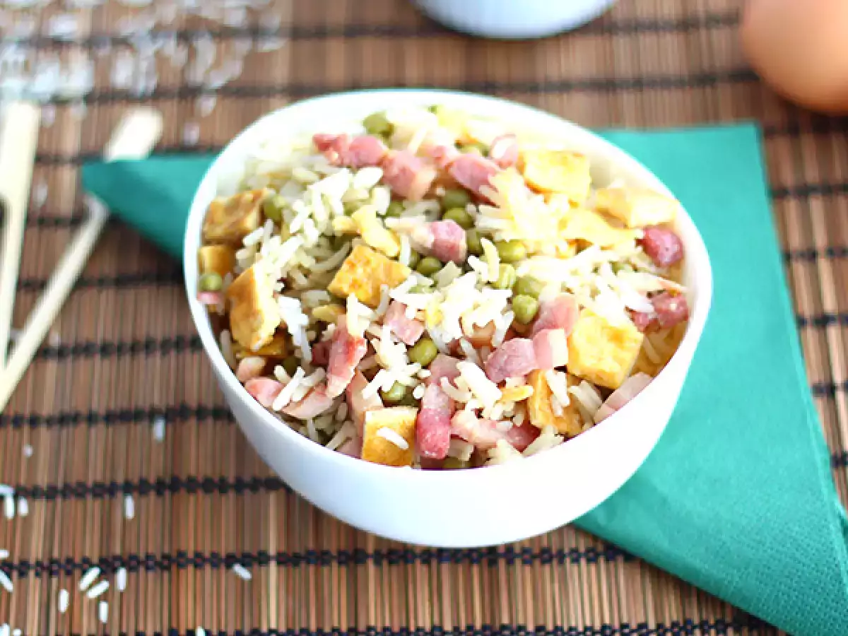 Receta Arroz cantonés express, receta fácil