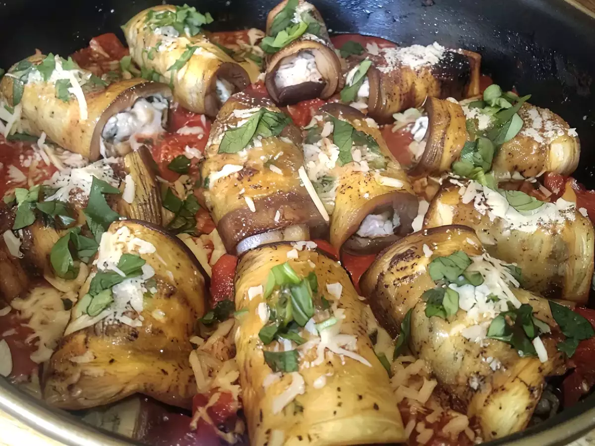 Receta Involtini de berenjenas