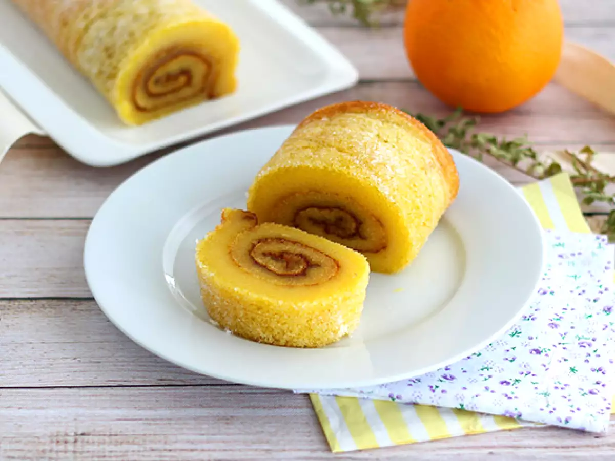 Receta Brazo gitano de naranja portugués