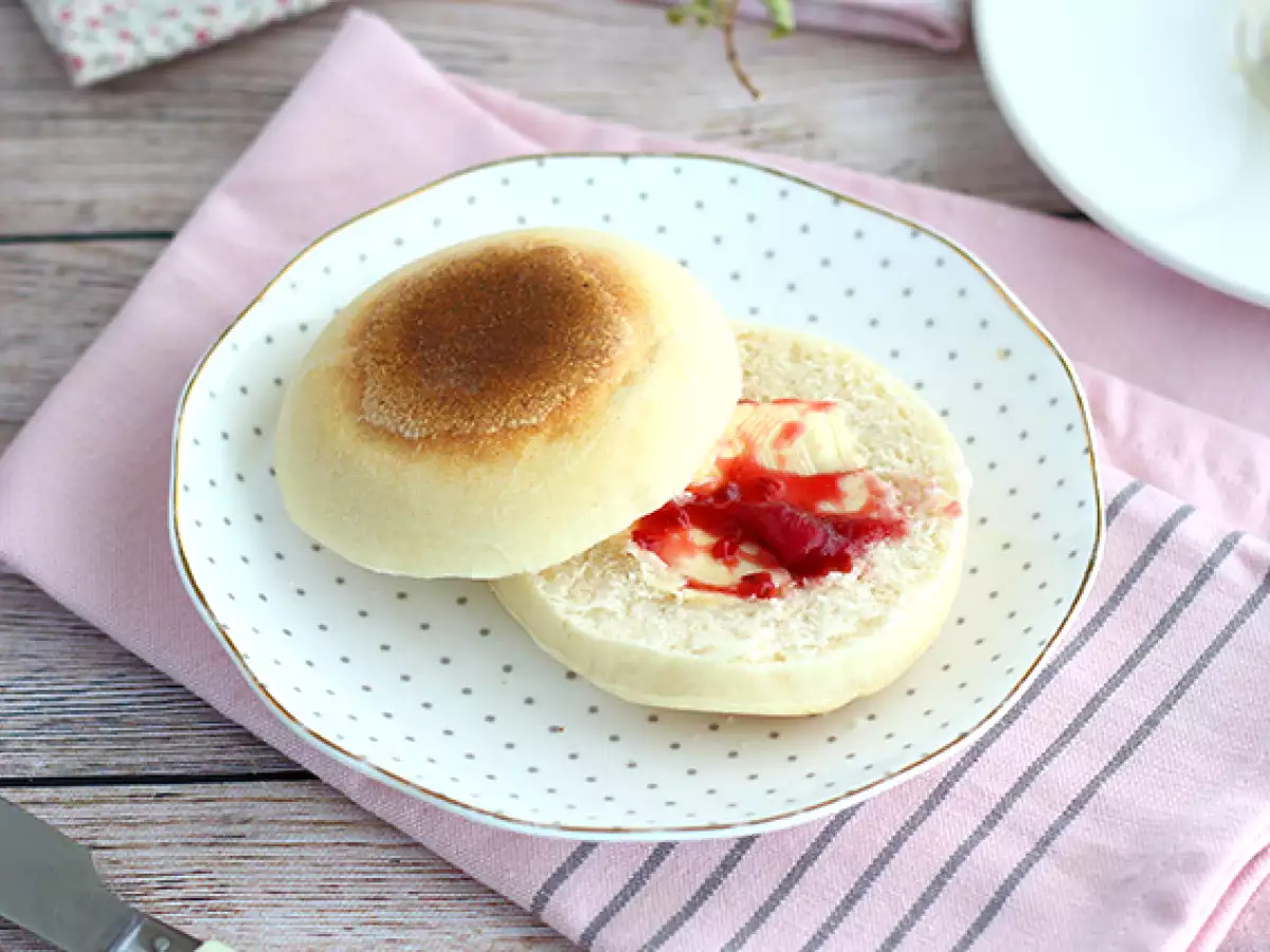 Receta Muffins inglesas, panecillos esponjosos