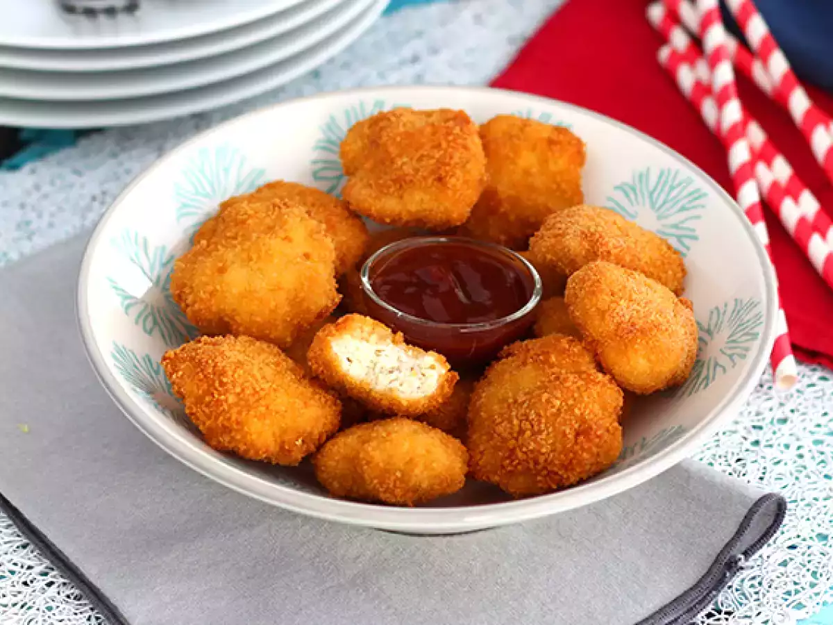 Receta Nuggets crujientes de pollo caseros