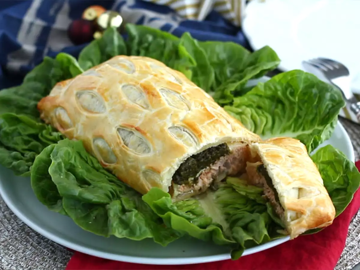 Receta Salmón en costra con espinacas