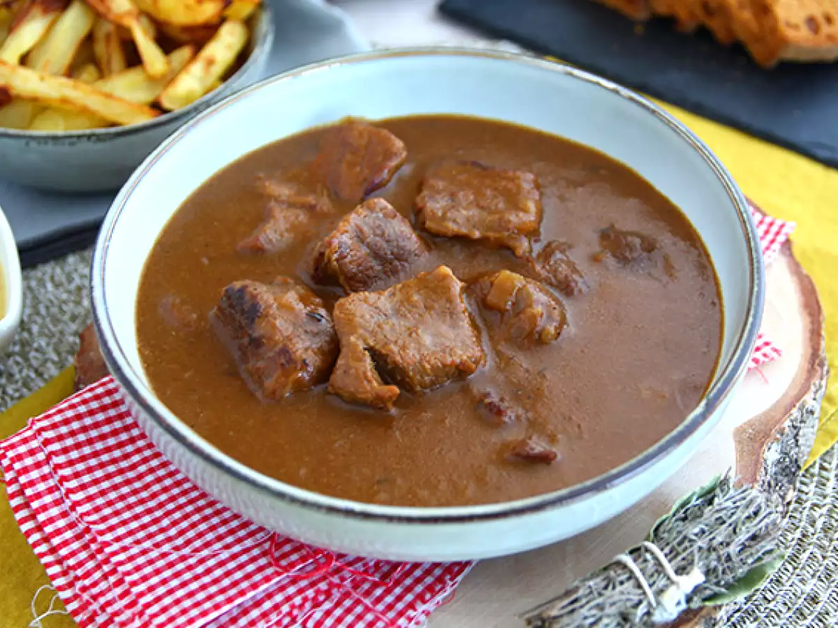 Receta Carbonnade flamande (carne en salsa de cerveza)