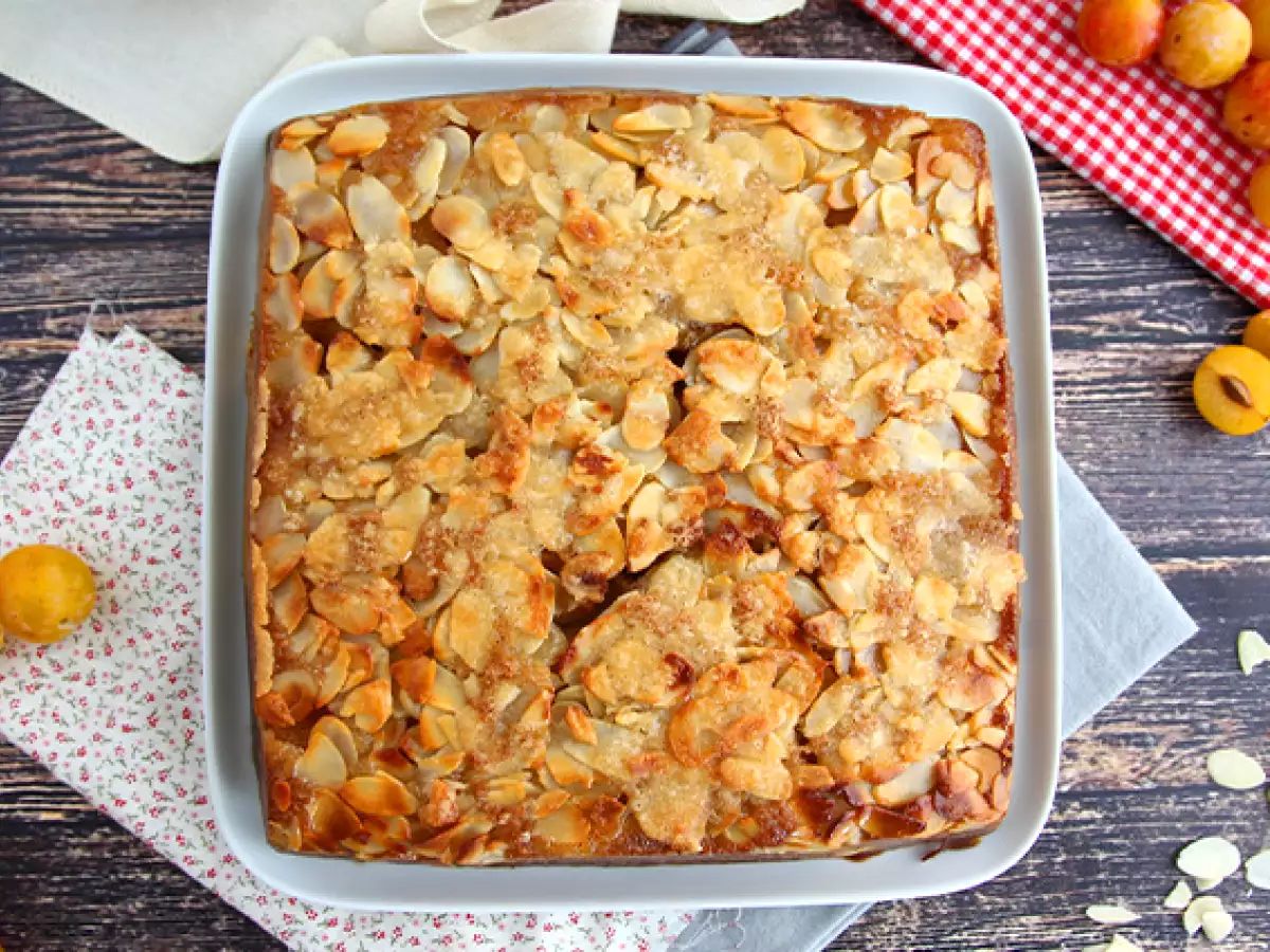 Receta Bizcocho de ciruelas y almendras