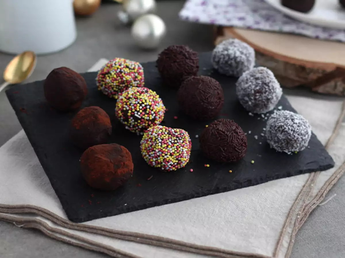 Receta Trufas de chocolate (decoradas)