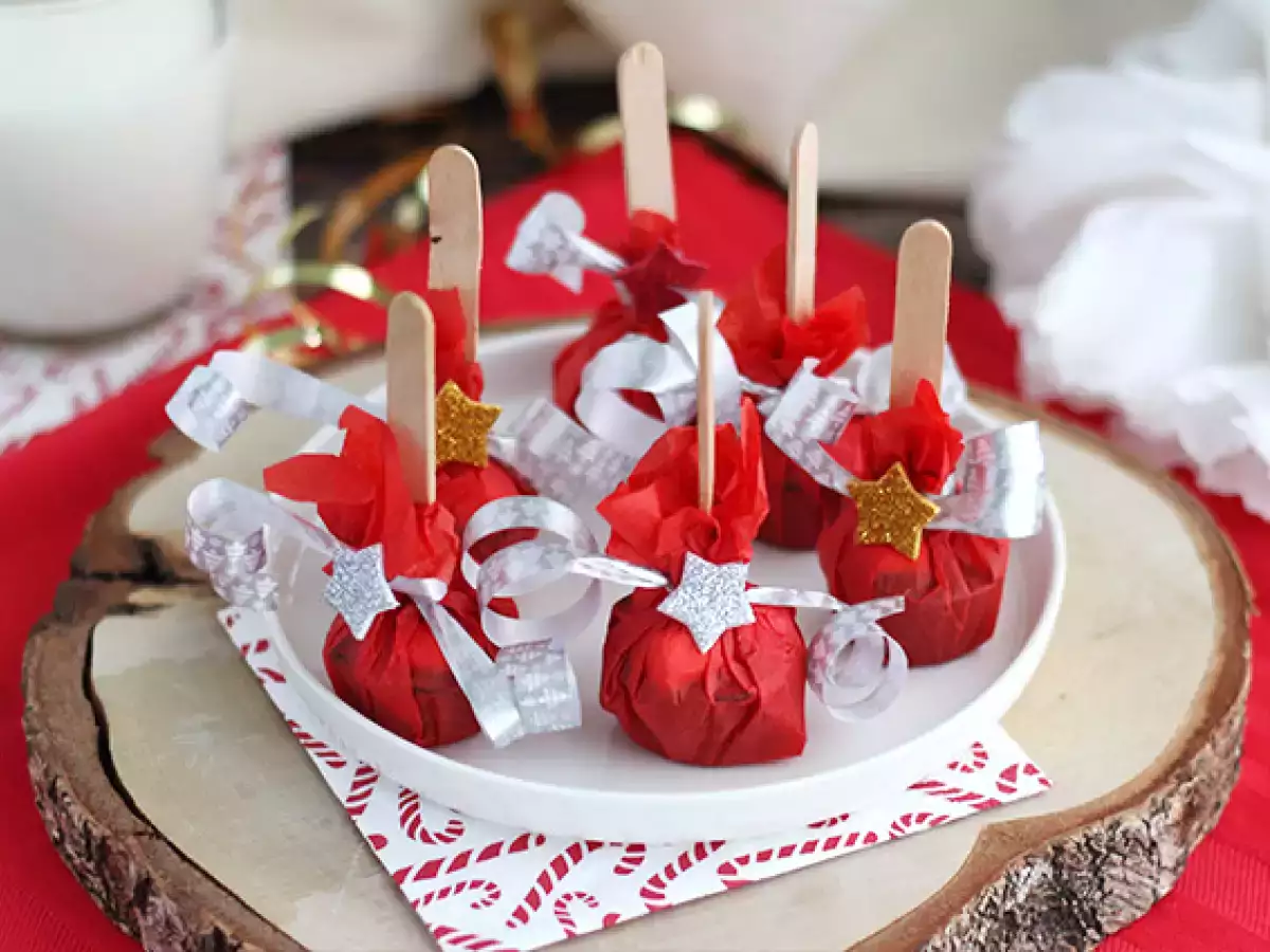 Receta Piruletas de chocolate: chocolate negro + nubes