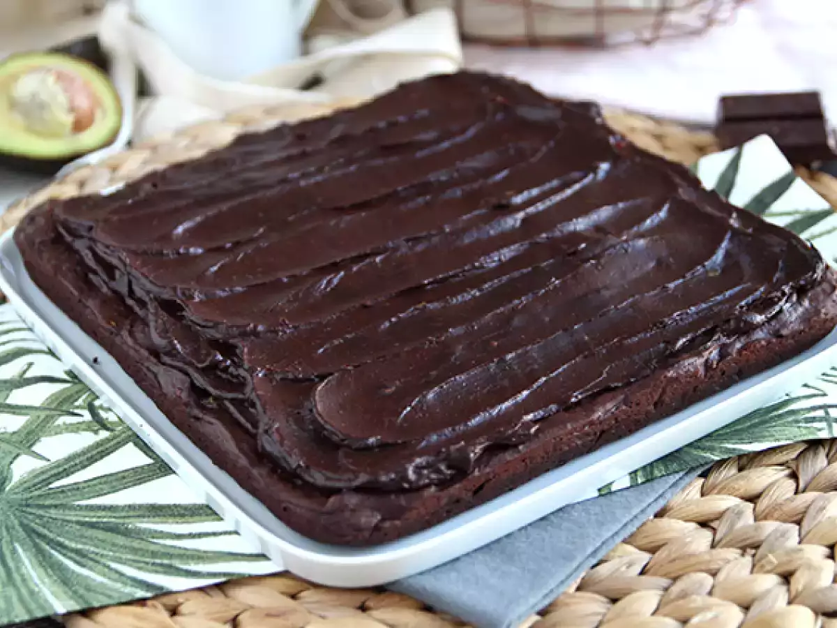 Receta Brownie de aguacate y chocolate sin mantequilla - sin lactosa