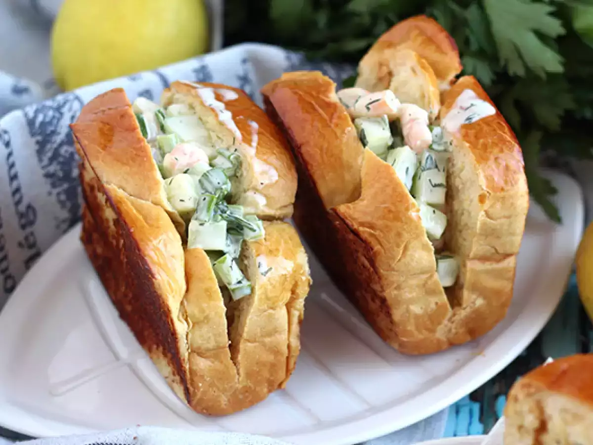Receta Sandwich de gambas con brioche (prawns roll)