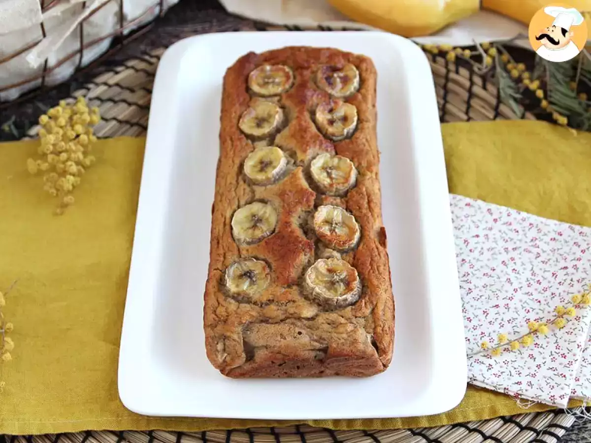 Receta Bizcocho de plátano sin azúcar – banana bread