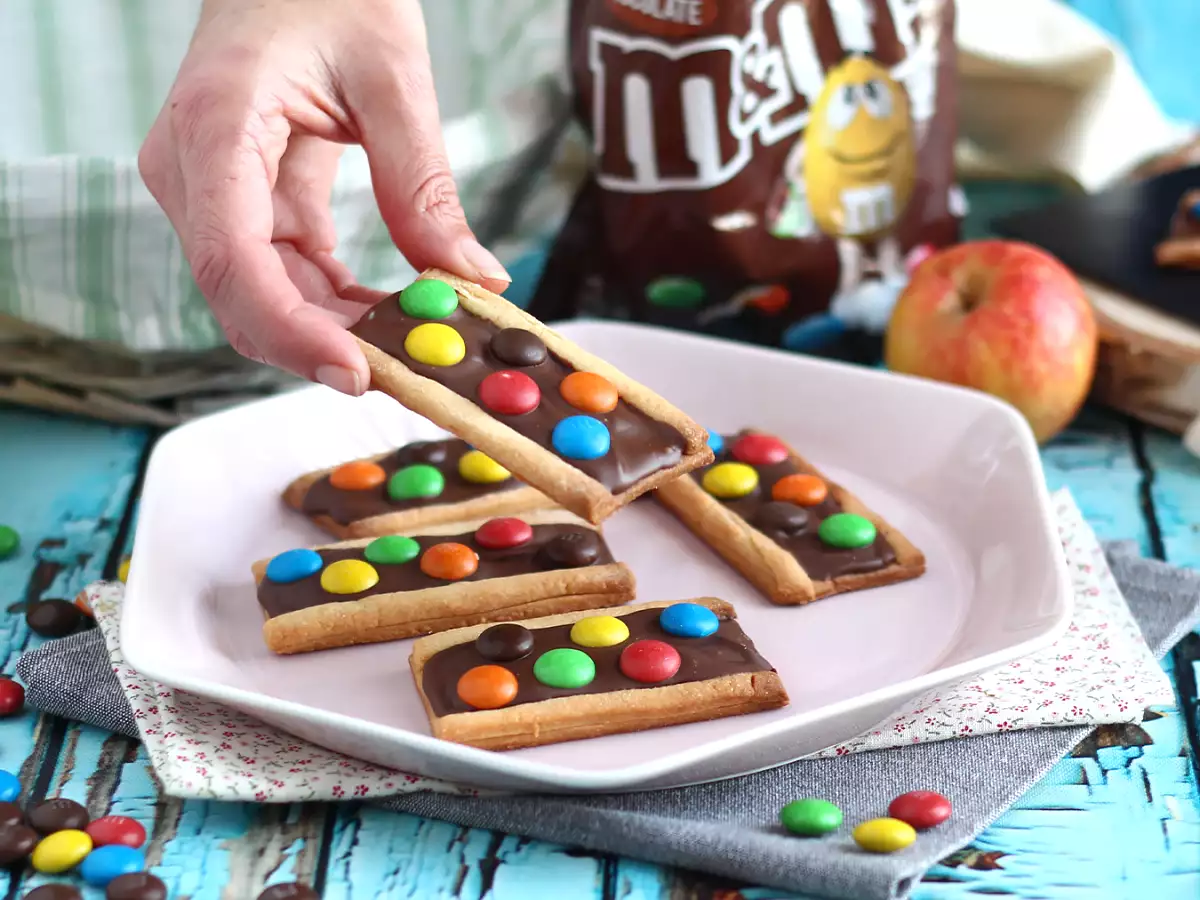 Receta Galletas con m&m´s