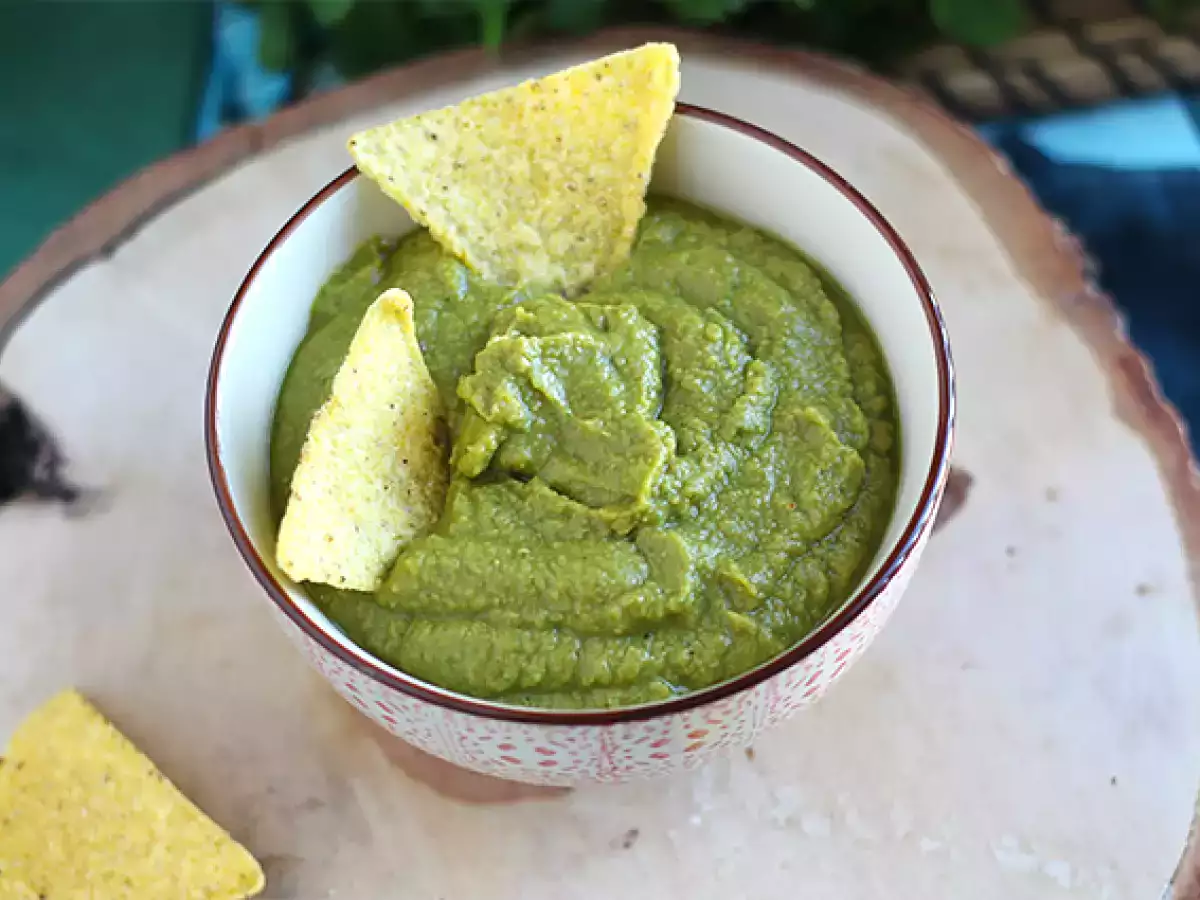 Receta Guacamole de guisantes y lima