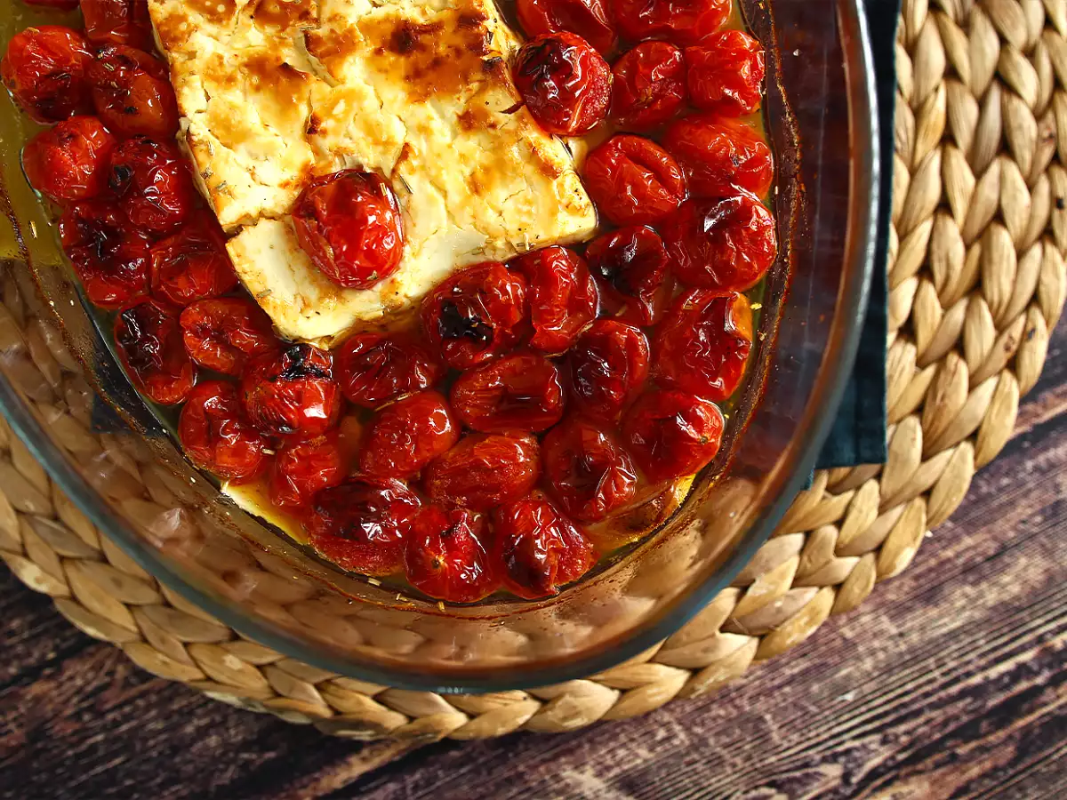 Receta Pasta con feta y tomate cherry - baked feta pasta