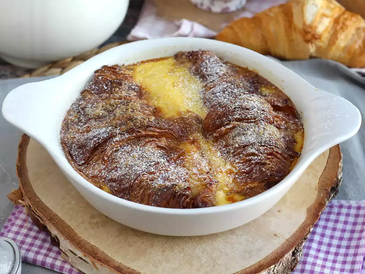 Receta Pan perdido de croissants al horno