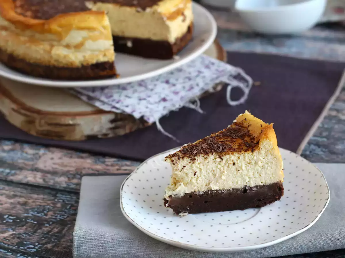Receta Cheesecake brownie ¡la combinación perfecta de tarta de queso y chocolate!