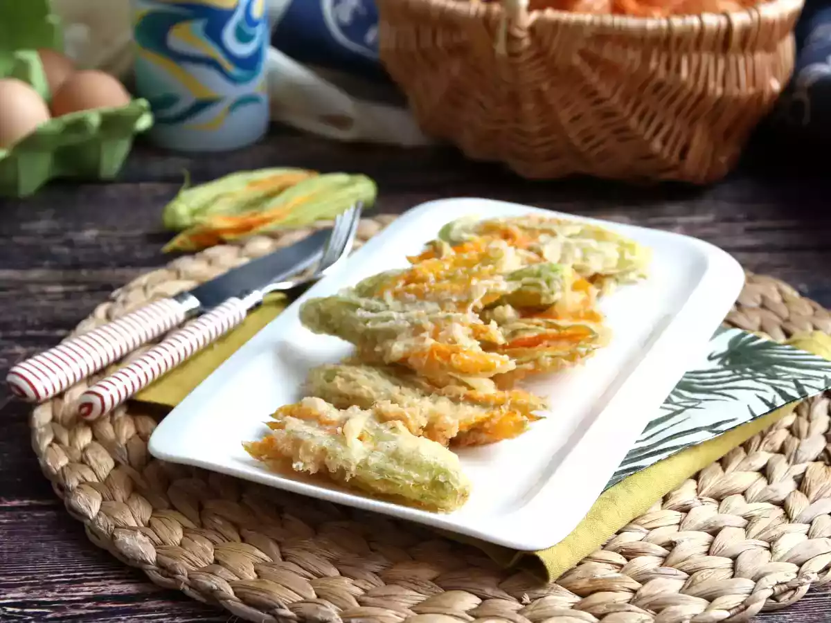 Receta Flores de calabacín fritas