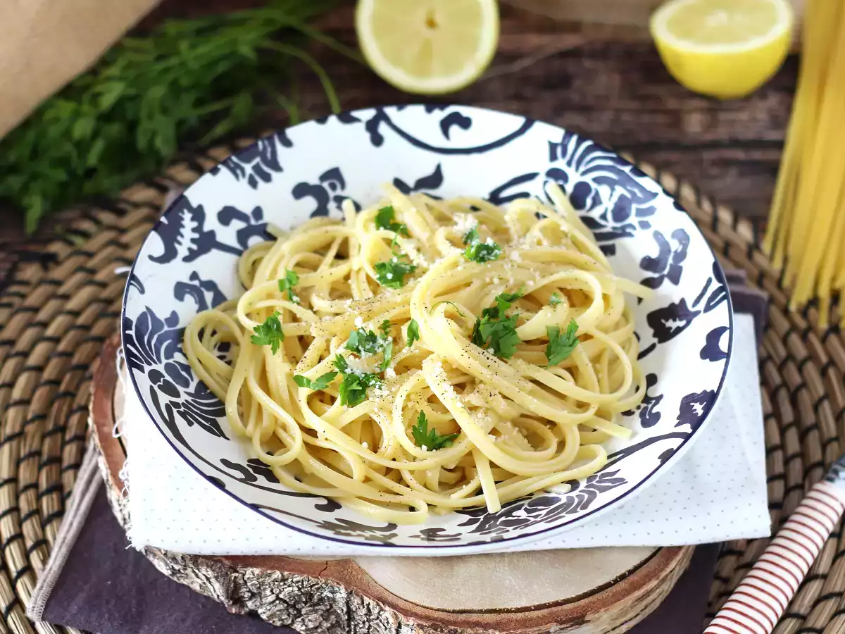 Receta Espaguetis al limón, la verdadera receta italiana de la pasta al limone
