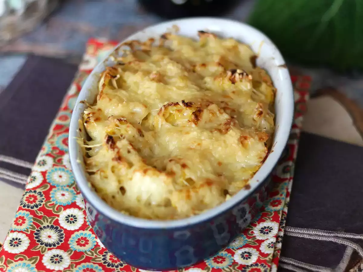 Receta Gratinado de col rizada con bechamel y queso