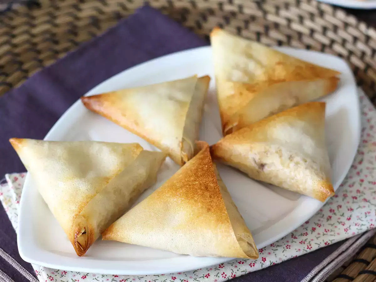 Receta Samosas de caballa y queso crema