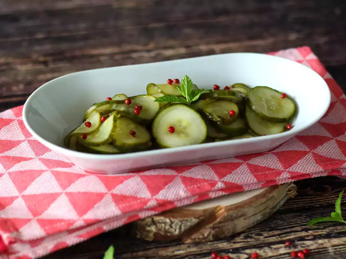 Receta Pepinos agridulces, una guarnición rápida y sabrosa para el verano