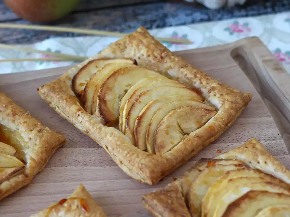 Receta Tartaletas de manzana con hojaldre