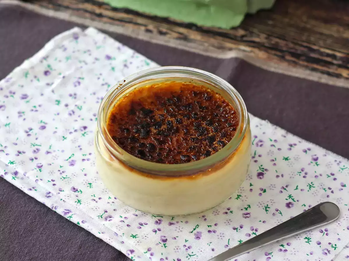 Receta Cómo hacer crème brûlée en la freidora de aire