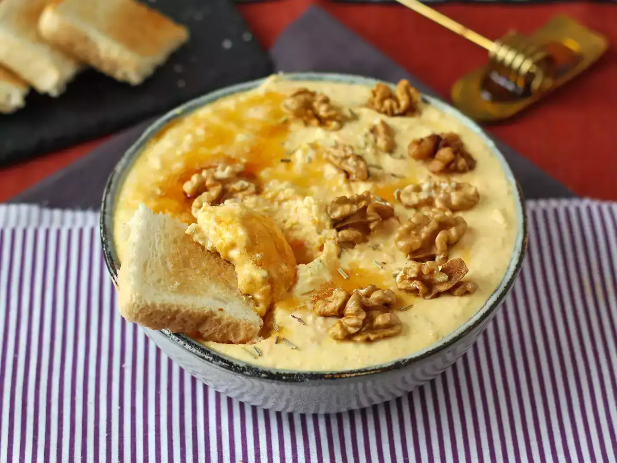 Receta Crema untable de calabaza y queso feta con un toque de miel