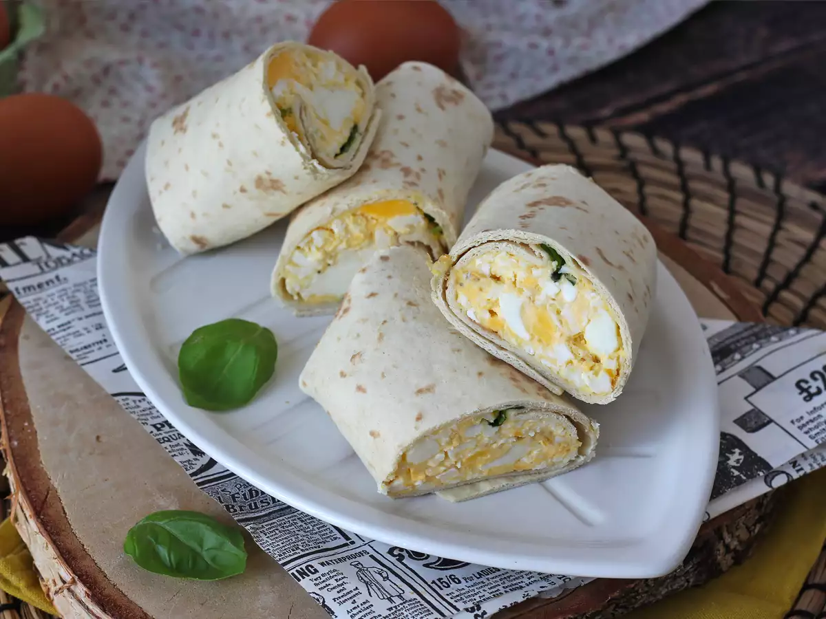 Receta Wrap de huevo y queso feta, delicioso y superproteico