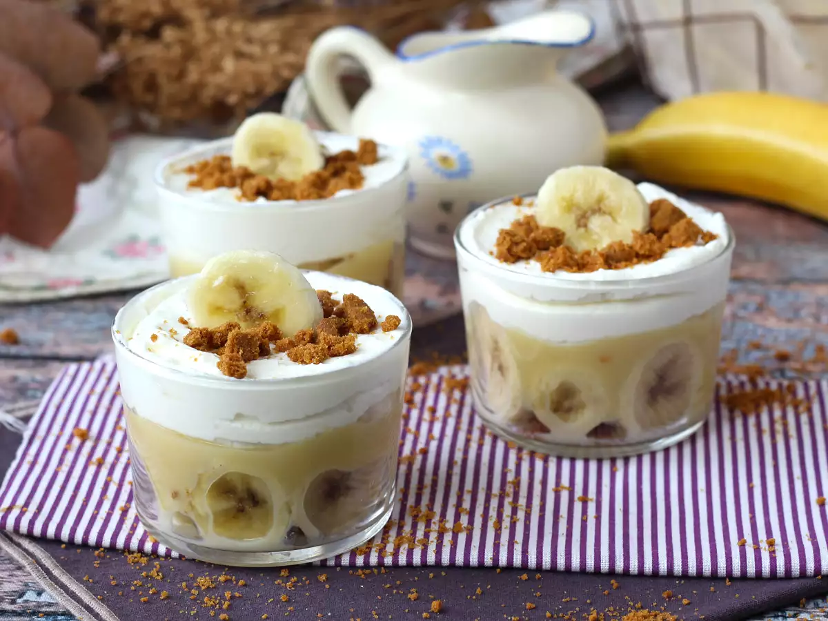 Receta Vasos estilo banoffee, para los amantes del plátano y el caramelo