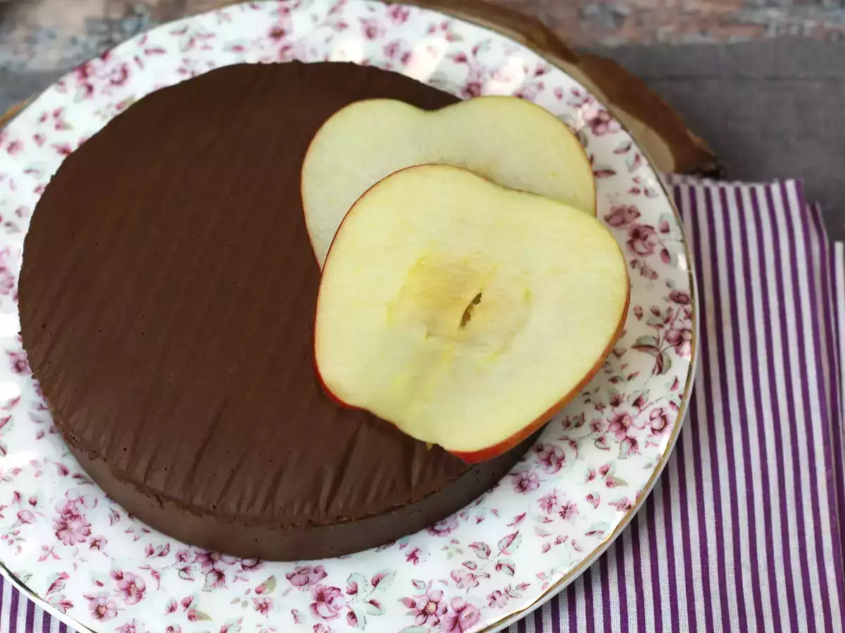 Receta Fudge de chocolate y manzana, ¡un postre superfácil de hacer con sólo 2 ingredientes!