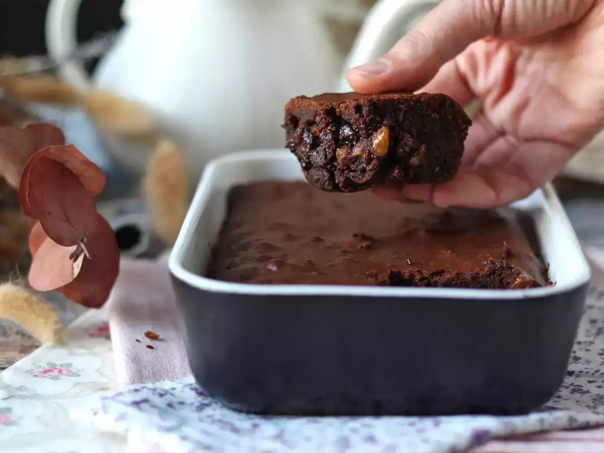 Receta Brownie de chocolate y nueces en freidora de aire