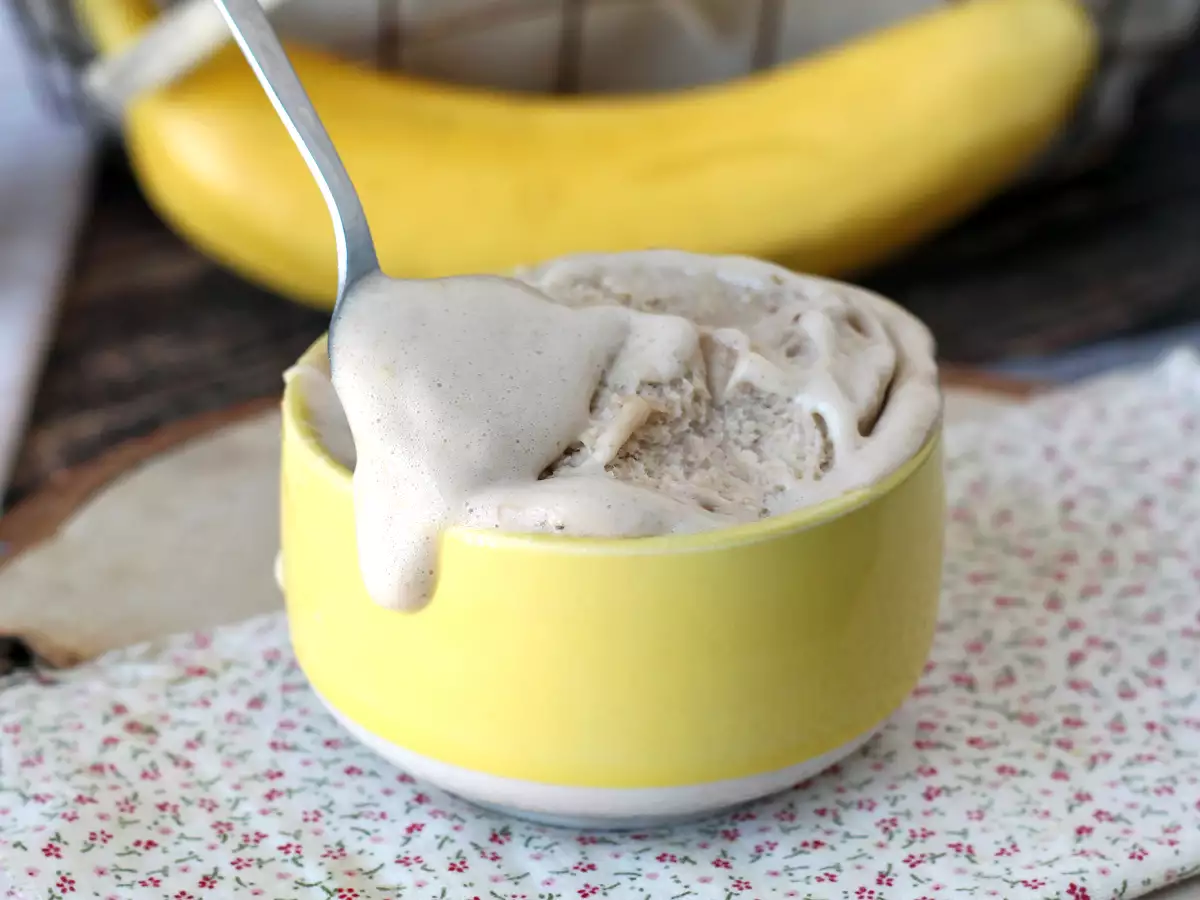 Receta Helado proteico de vainilla con whey, rápido y con 3 ingredientes