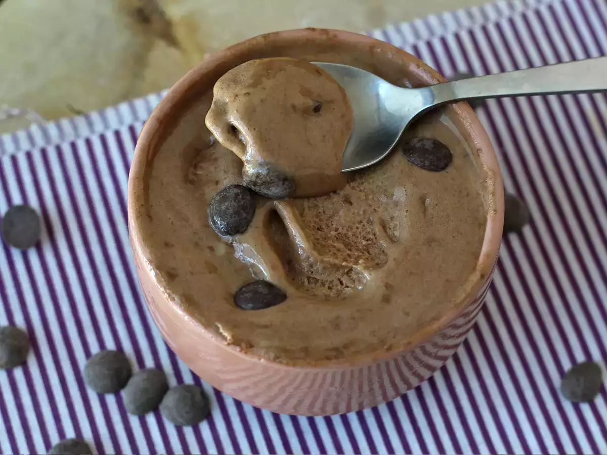 Receta Helado proteico con whey de chocolate en 5 minutos