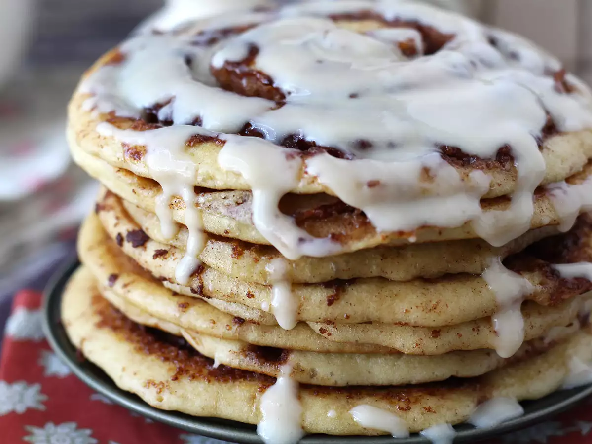 Receta Pancakes de canela estilo cinnamon roll