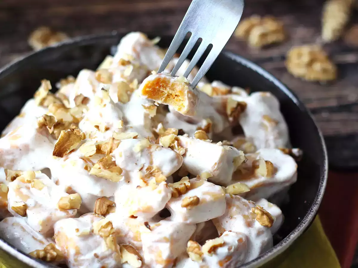 Receta Ñoquis de calabaza con salsa cremosa de philadelphia y nueces crujientes