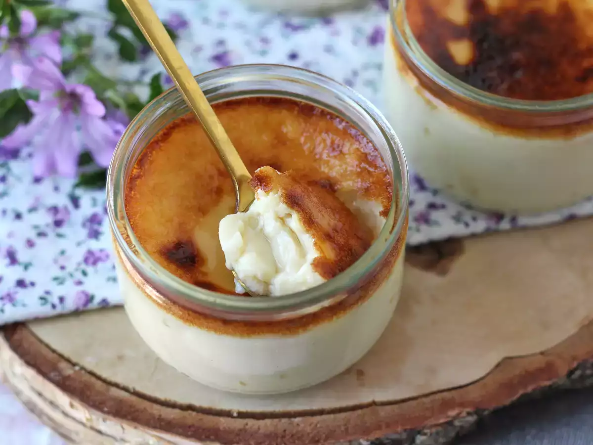 Receta Crema de huevo y vainilla, tipo flan, en freidora de aire