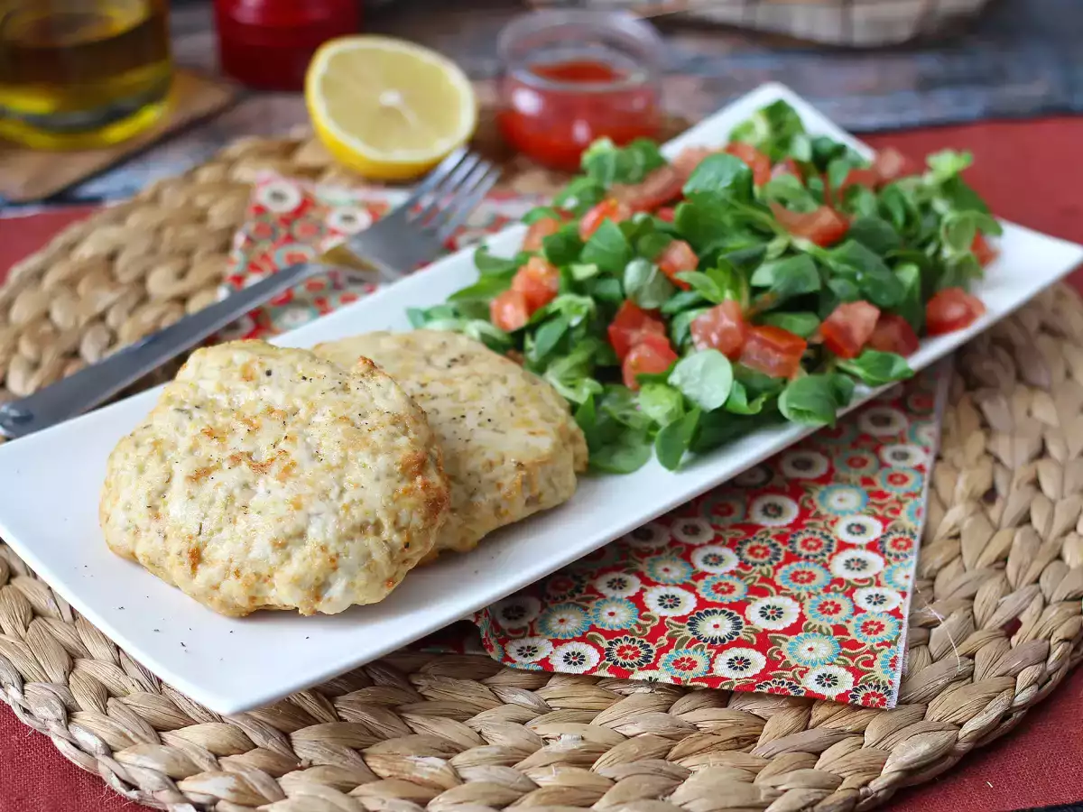 Receta Hamburguesas de pollo en la freidora sin aceite: tiernas y jugosas