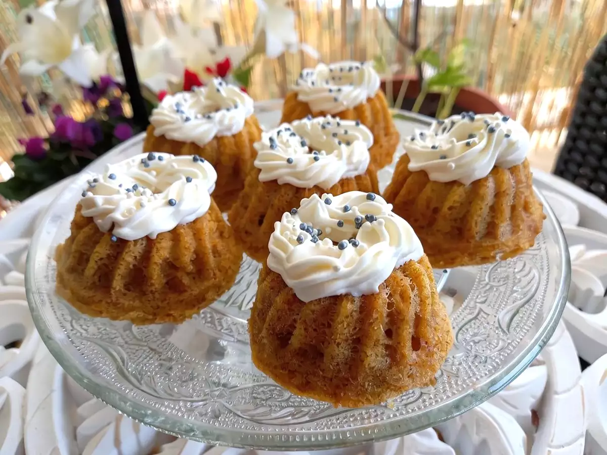 Receta Mini tartas de zanahoria al microondas