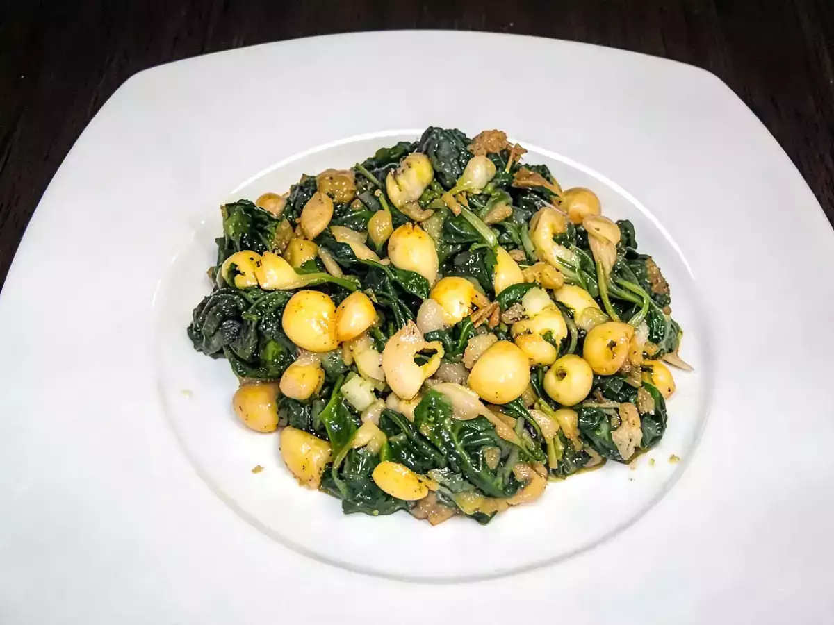 Receta Garbanzos con acelgas