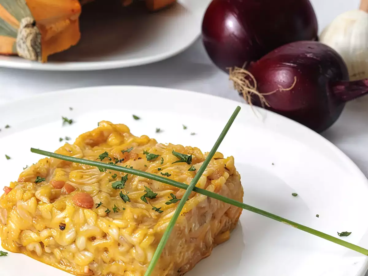 Receta Arroz con calabaza y queso parmesano