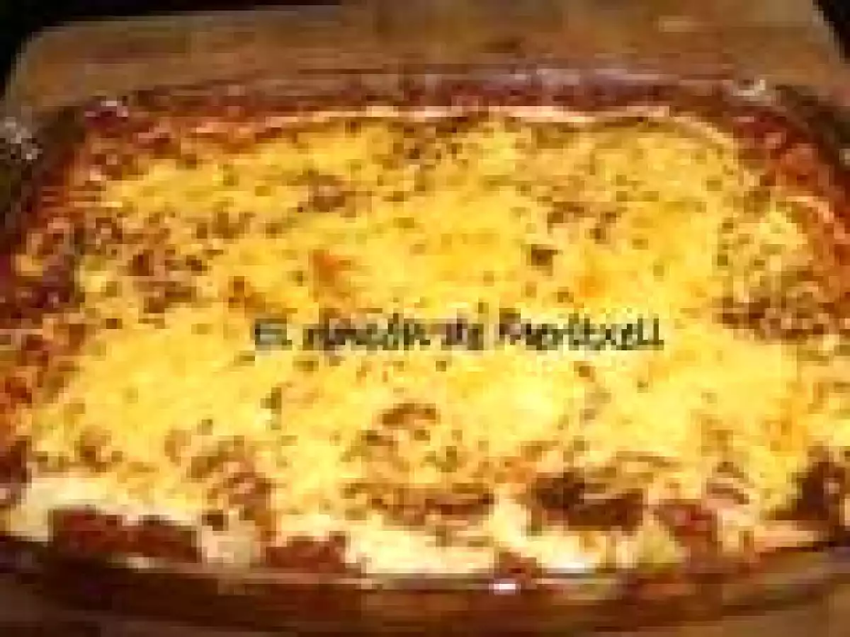 Lasaña preparada en el thermomix
