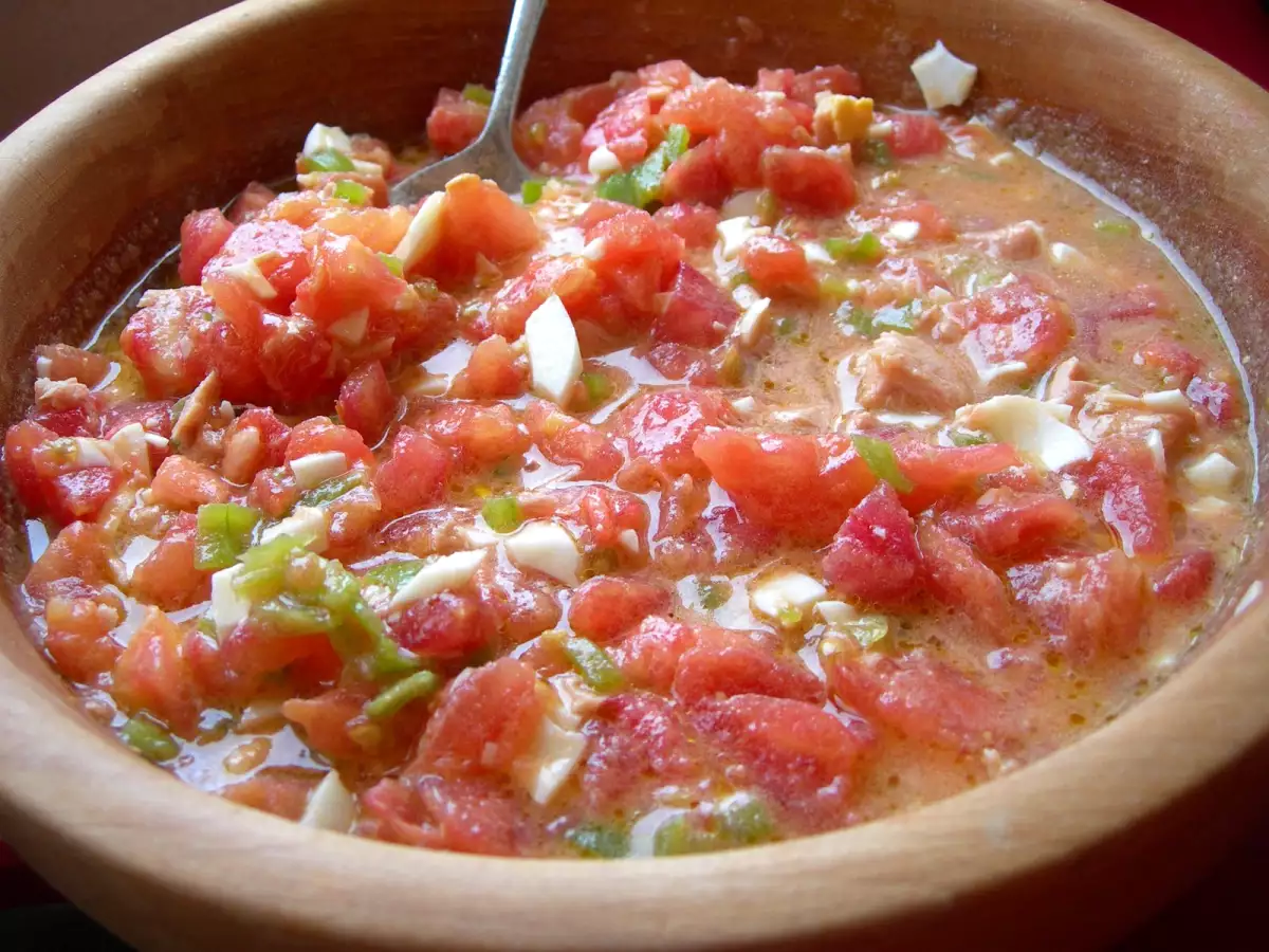 Receta Pipirrana de jaén muy fácil paso a paso