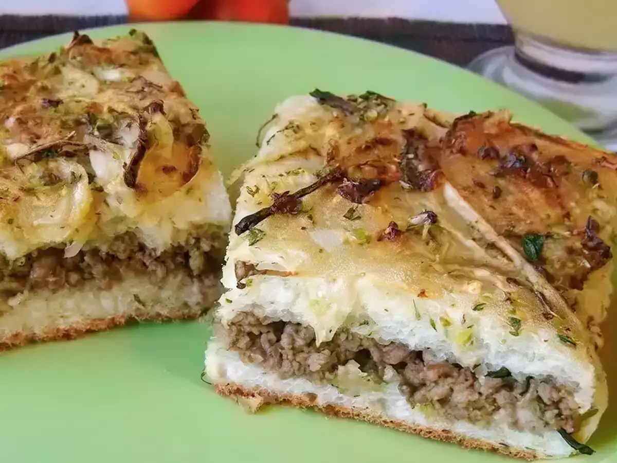 Receta Fugazza rellena de carne