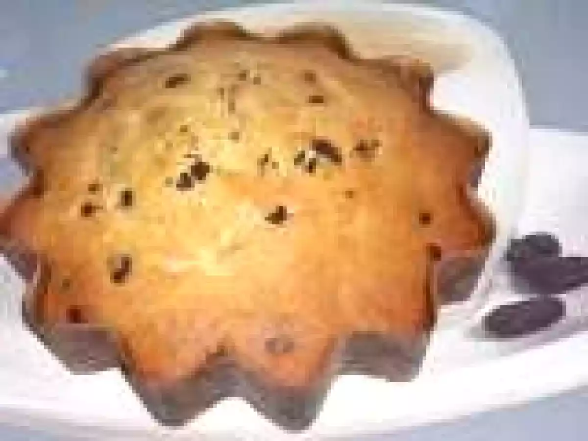 Bizcocho de naranja y pepitas de chocolate