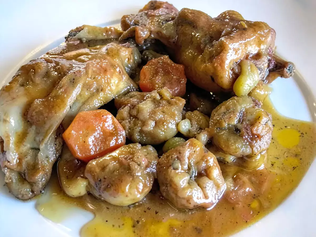 Receta Conejo con castañas